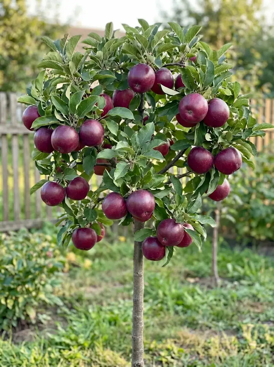 Яблуня Аморет з урожаєм